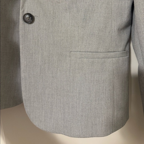 Banana Republic Classic Fit Charcoal Gray One Button Washable Blazer Size 6 - Picture 4 of 12